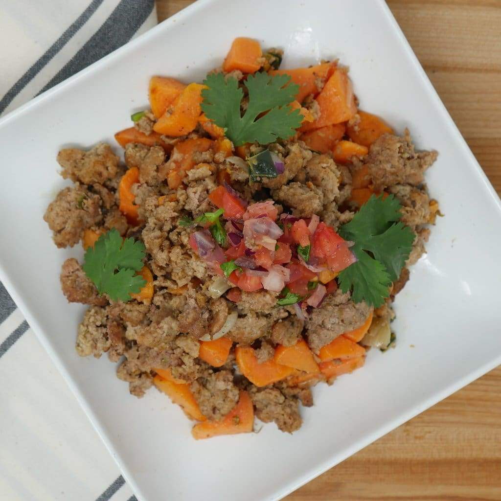 Tex-Mex Ground Turkey Sweet Potato Picadillo