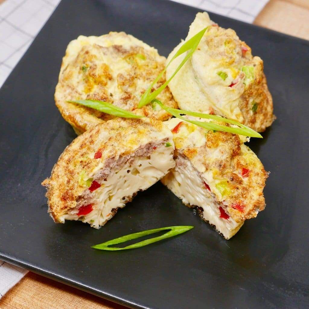 Turkey Sausage & Cheese Frittata Bites